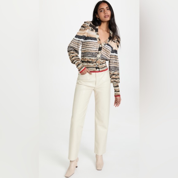 NWT Veronica Beard Cecily Mixed Knit Wool Cardigan Button Sweater Size XS - Picture 6 of 11